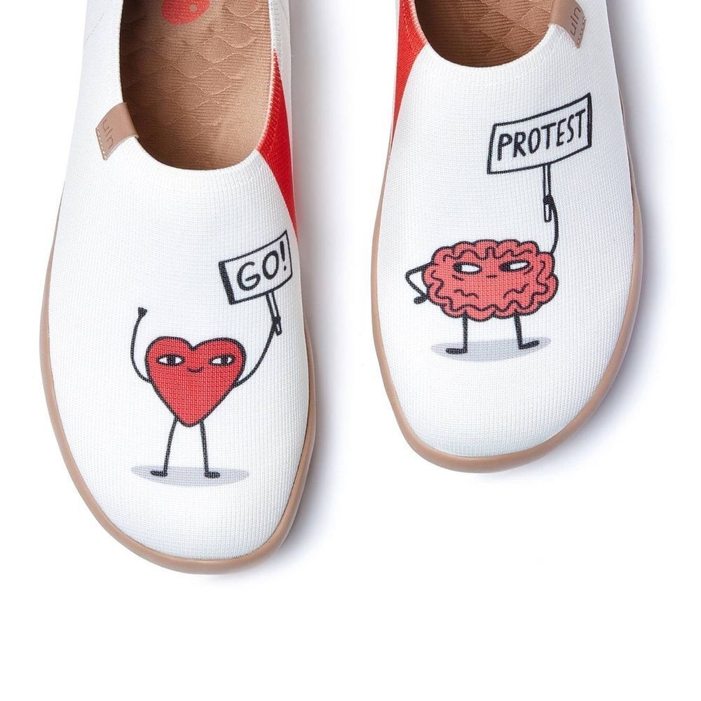 UIN Women’s Walking Shoes Slip On Casual Knit Loafer (Love Wins Toledo ) - Picture 8 of 10